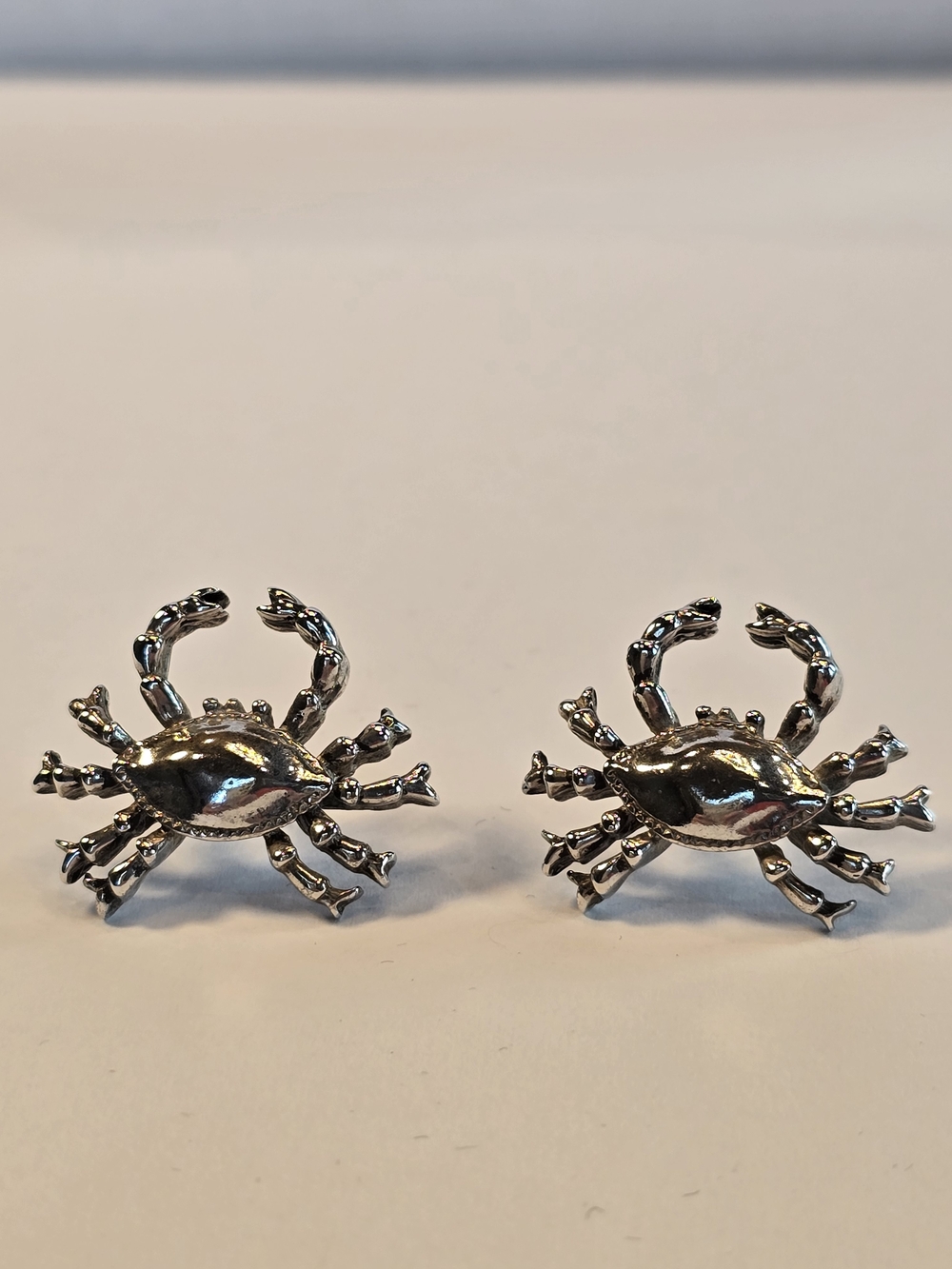 Silver Crab Stud Earrings